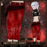 [Mesh] =^.^= Curious Kitties - Sweet Buckle Shorts - Red 