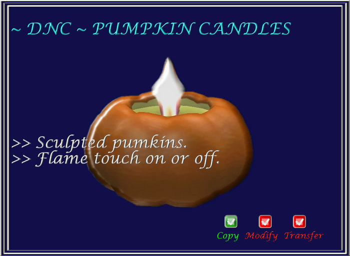 ~ DNC ~ PUMPKIN CANDLES
