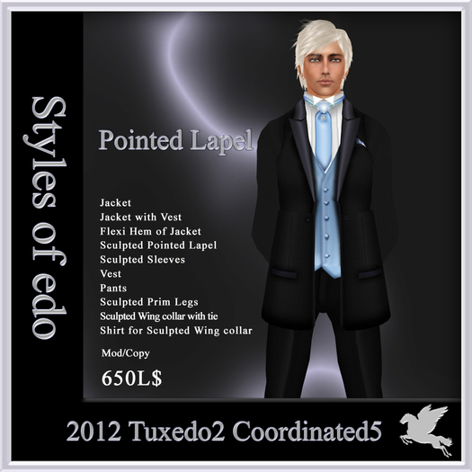 2012 Tuxedo2, Coordinated5, Styles of edo