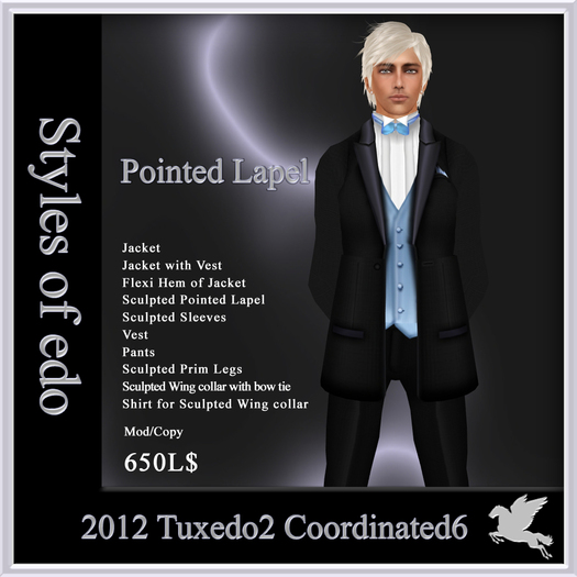 2012 Tuxedo2, Coordinated6, Styles of edo
