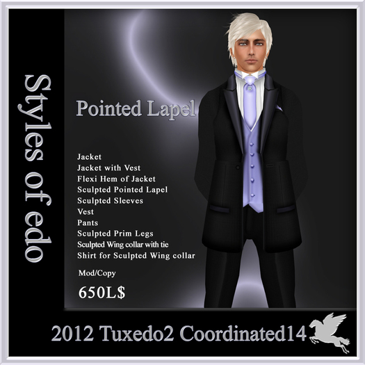 2012 Tuxedo2, Coordinated14, Styles of edo