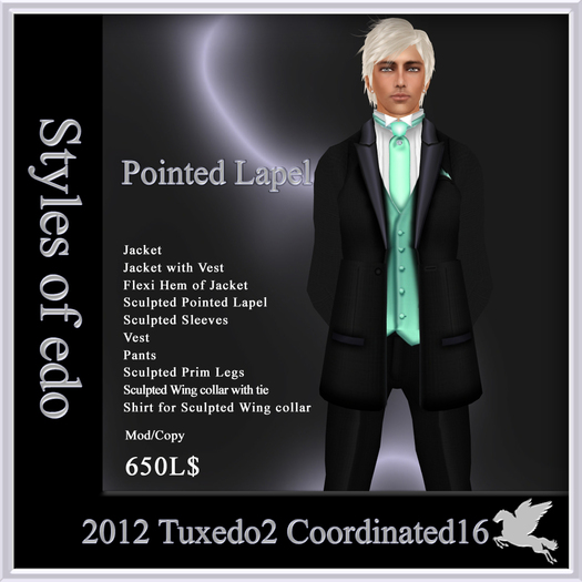 2012 Tuxedo2, Coordinated16, Styles of edo