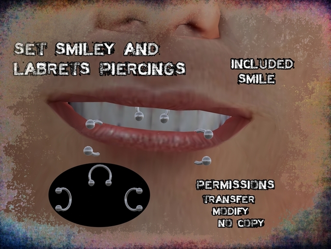 Set Smiley & Labret Piercings - Autumn Flowers Piercings & Acessories