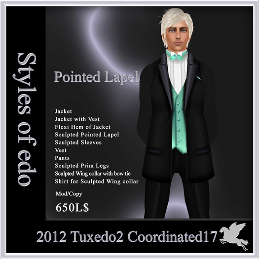 2012 Tuxedo2, Coordinated17, Styles of edo