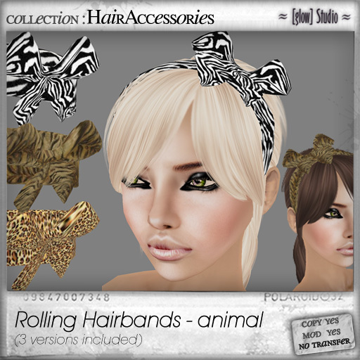 [ glow ] studio Rolling Hairband - animal