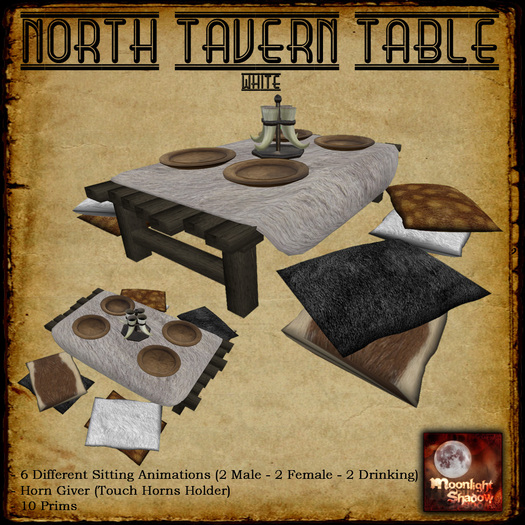 "Moon_Sha" North Tavern Table White