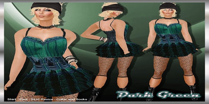K&L Dress Goth Green