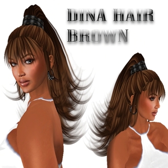 Second Life Marketplace - KL Dina Hair Brown - Semiexclusive