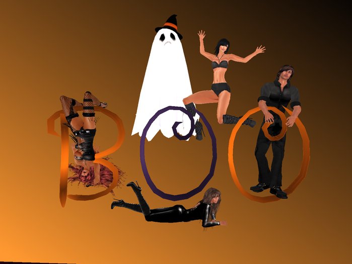 Trio BOO halloween prop