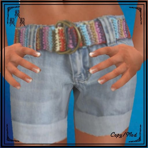 ~D~ Rainbow Belted Shorts