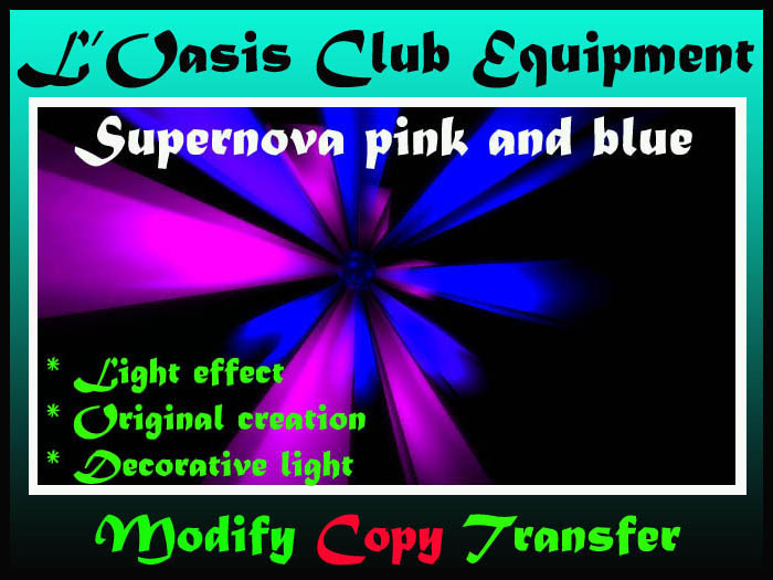 supernova pink and blue