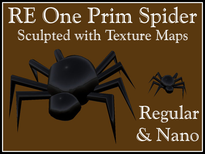 RE One Prim Spider Set - Full Perm w/Maps - Nano & Full Size
