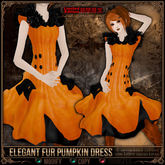 [Mesh] =^.^= Curious Kitties - [Limited Edition] Halloween Elegant Fur Pumpkin Dress