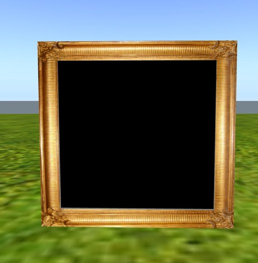 Antique Wood Picture Frame - Gold II -2 prims by RWC (boxed) )Copy/Mod