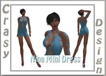 NINA BLUE MINI DRESS BOXED