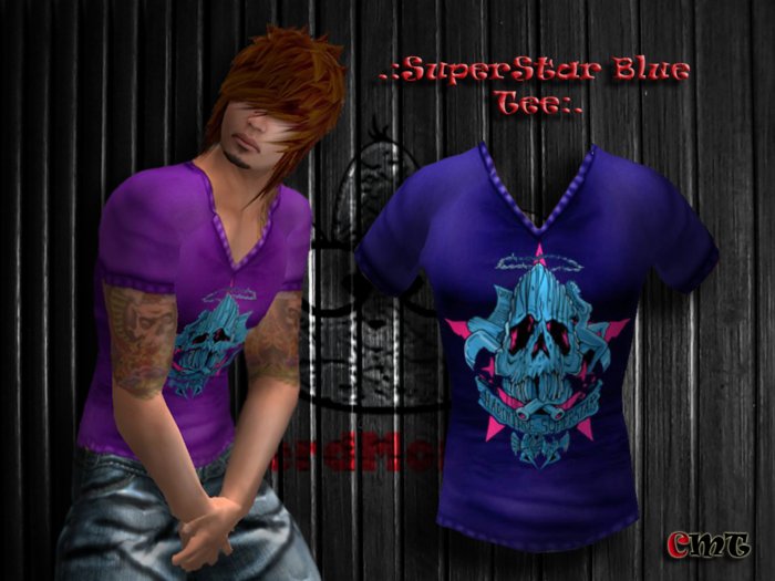 .::[NerdMonkey*Clothes] - [SuperStar Blue Tee]::.