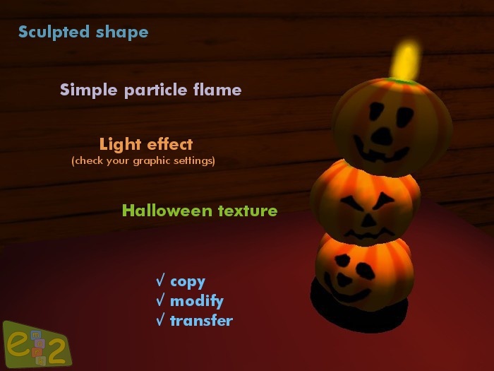 Halloween pumpkin candle