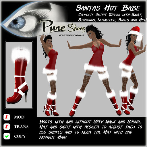 << PURE >> Pure Shoes - Santas Hot Babe (Outfit)