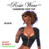 =Rosie Wear= Cashmere_Crop Top_Black