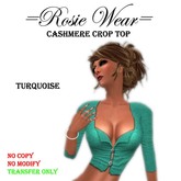=Rosie Wear= Cashmere_Crop Top_Turquoise