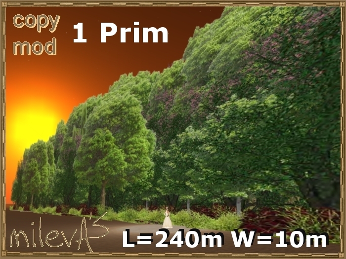 Second Life Marketplace - milevA's 1-Prim Forest #06 3D L=240 W=10