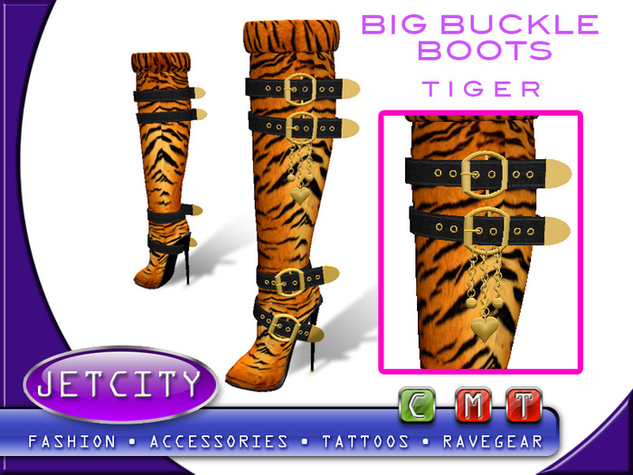 JETCITY - Big Buckle Boots-Tiger