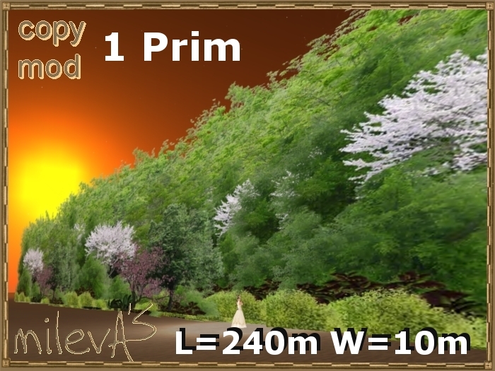 Second Life Marketplace - milevA's 1-Prim Trees #01 3D L=240 W=10