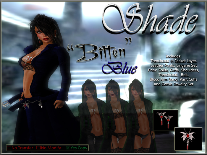 !SHADE! "Bitten" For Women Blue
