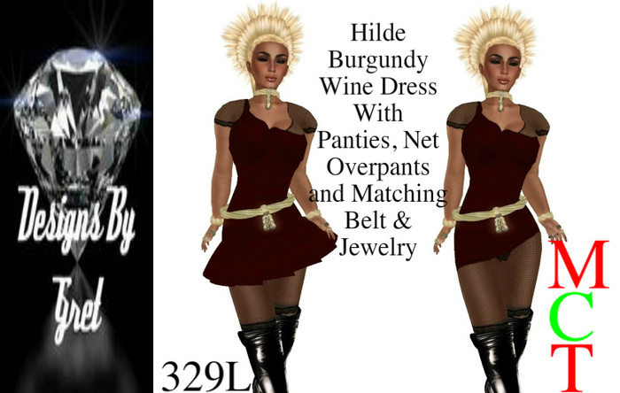 Hilde Burgundy Wine Dress