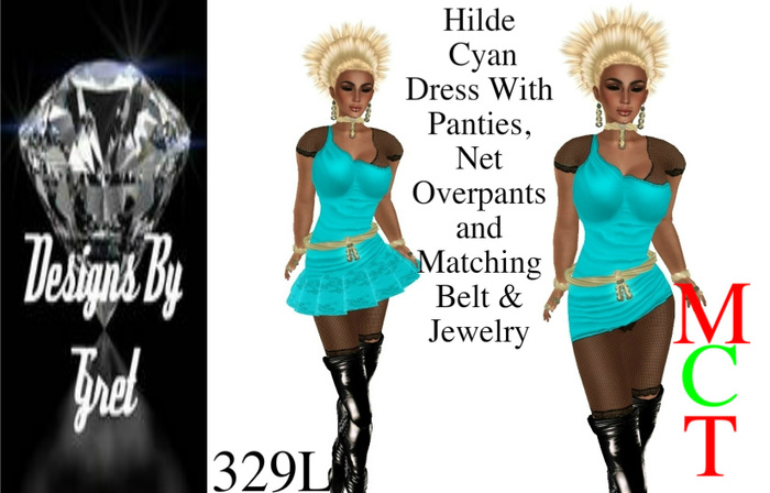 Hilde Cyan Dress