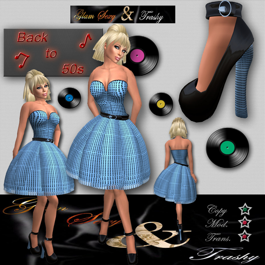 BACK TO 50s BLUE 