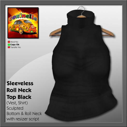 Coxi - Sleeveless Sweater Roll Neck