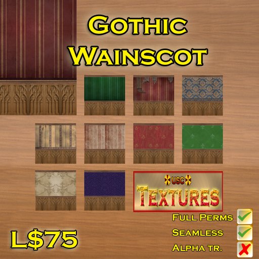 USC Textures - Gothic Wainscot 