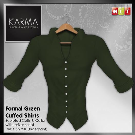 Karma - Green Long Sleeve Shirts