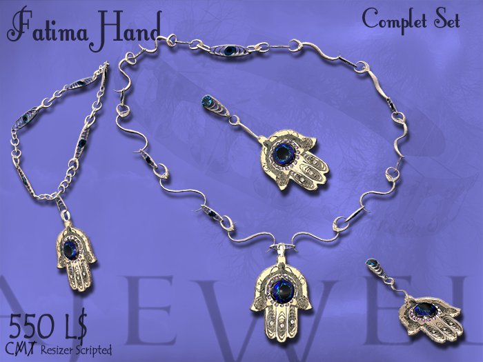 ::A JEWEL:: Ethnic Fatima Hand Complet Set Jewelry