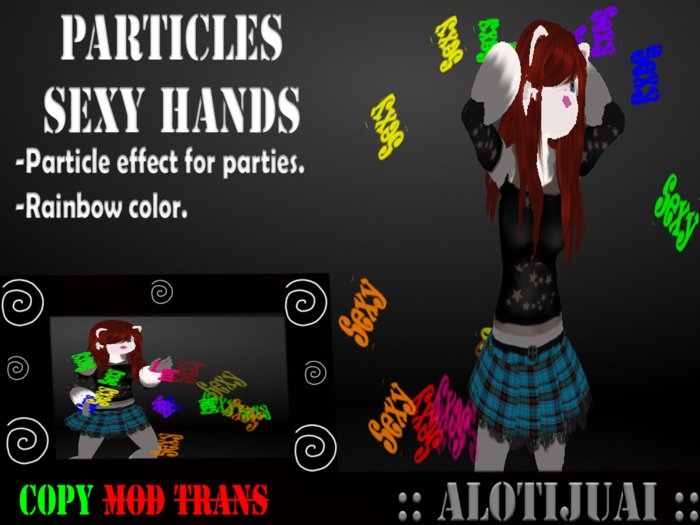 Particle sexy hands (rainbow)