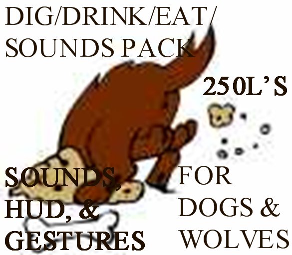 Dig/Drink/Eat/Sniff Sounds Pack