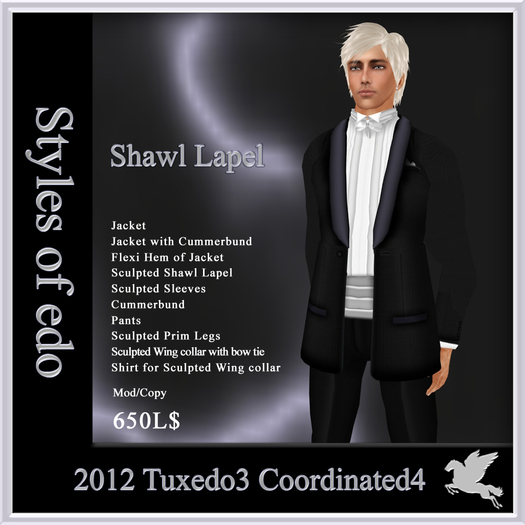 2012 Tuxedo3, Coordinated4, Styles of edo
