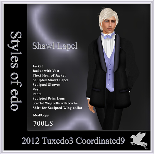 2012 Tuxedo3, Coordinated9, Styles of edo