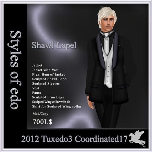 2012 Tuxedo3, Coordinated17, Styles of edo