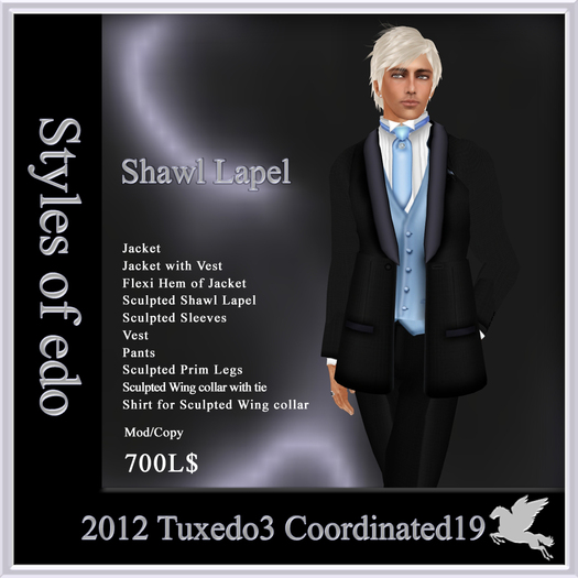 2012 Tuxedo3, Coordinated19, Styles of edo
