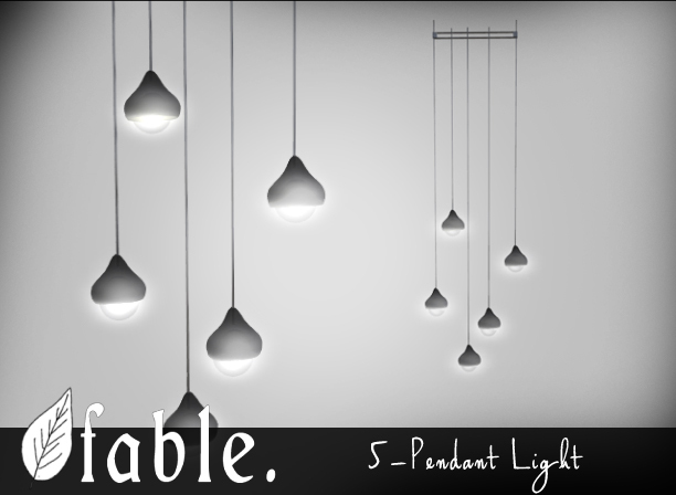 fable.  5 pendant hanging lights
