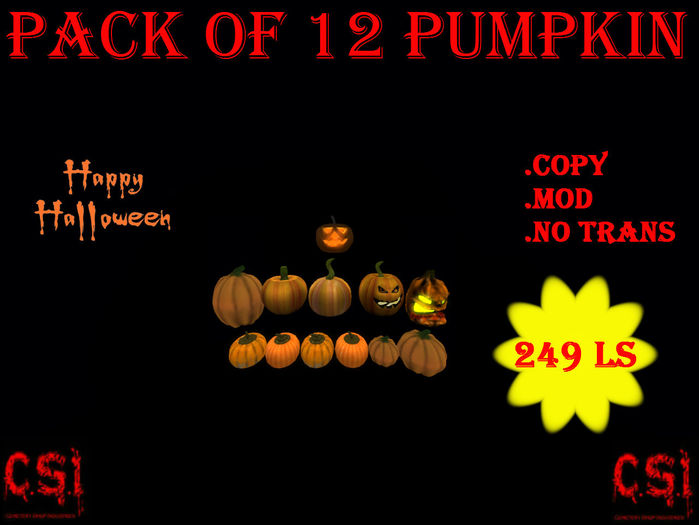 Pack of 12 Pumpkin(box)