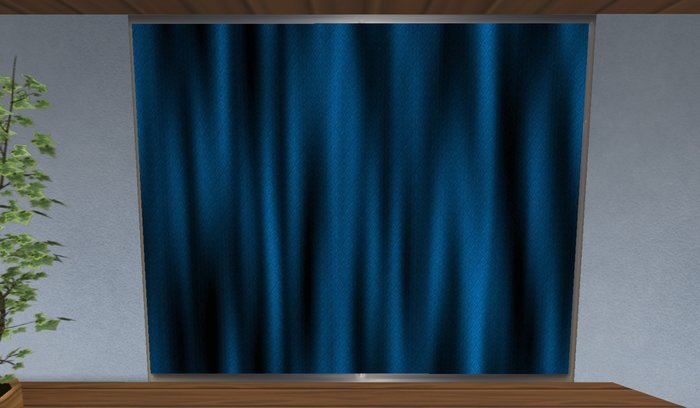 Medium Blue & White Curtains