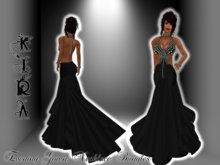 .::KIRA::. White Dot Evening Gown