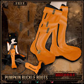 [FREE]&[Mesh] =^.^= Curious Kitties - [Limited Edition] Halloween Pumpkin Buckle Boots