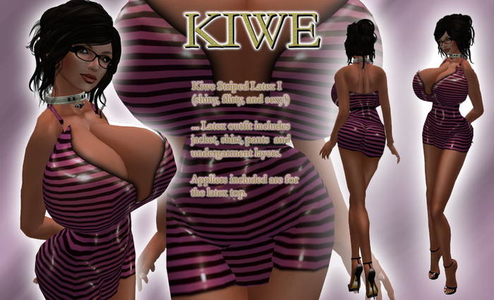 Kiwe Striped Latex I (pink) for Prim B's