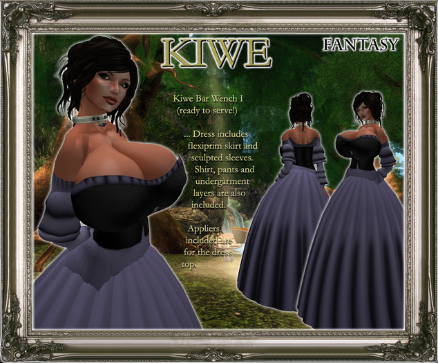 Kiwe Fantasy Bar Wench I (lavender) for Prim B's