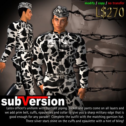 subVersion - Latex Uniform with Garrison Hat in Cowhide