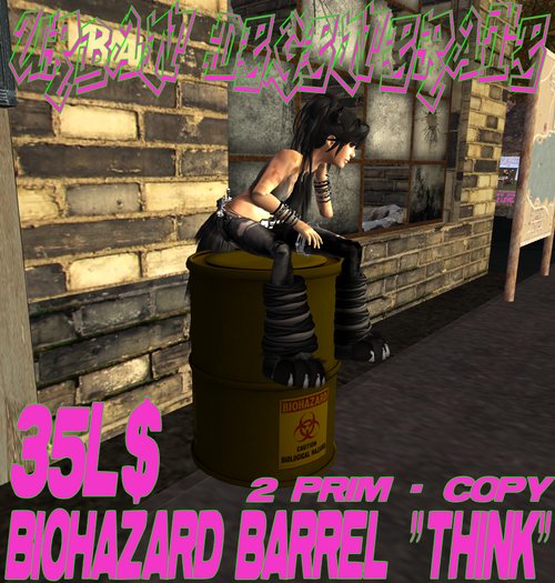 BIOHAZARD BARREL THINK POSE